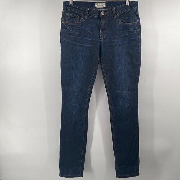 𝅺FREE people skinny slim jeans dark denim sz 27 - Picture 5 of 8